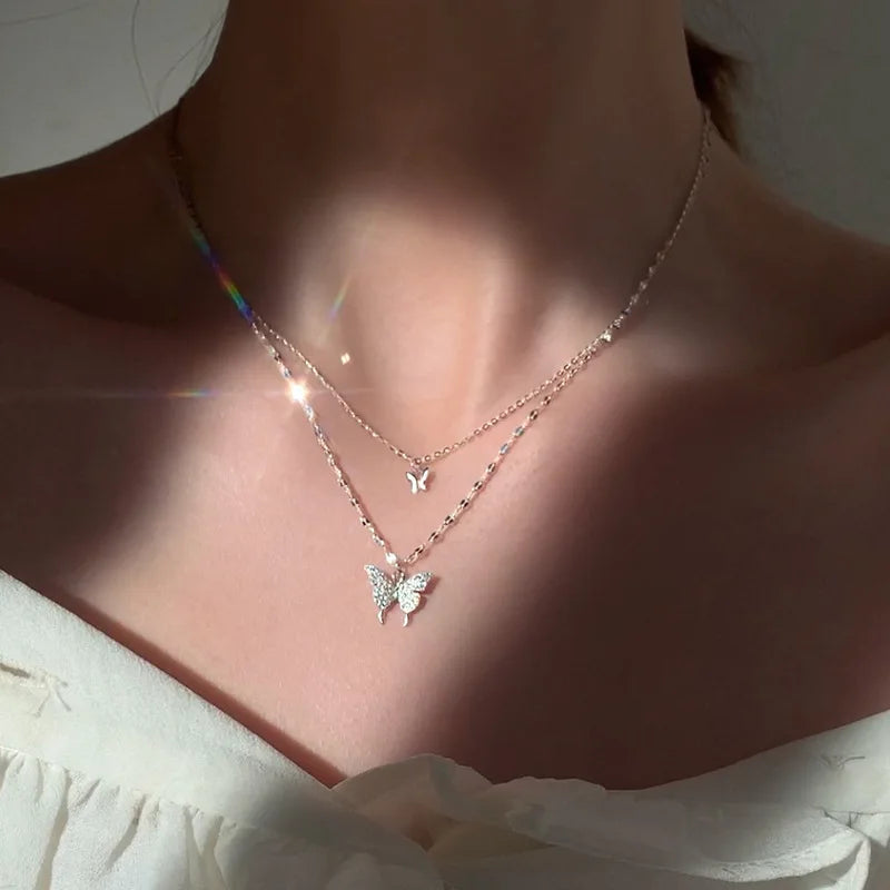 Fashion Simple Personalized Alloy Necklace Lats Shiny Collar Suitable for Women's Daily Accessories Holiday Gifts-S084