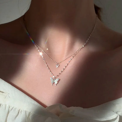 Fashion Simple Personalized Alloy Necklace Lats Shiny Collar Suitable for Women's Daily Accessories Holiday Gifts-S084