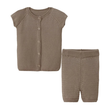 Clearance sale AS SS26 Heritage collection brown Checked smocking  girls dress knitting boys sister brother family match clothes