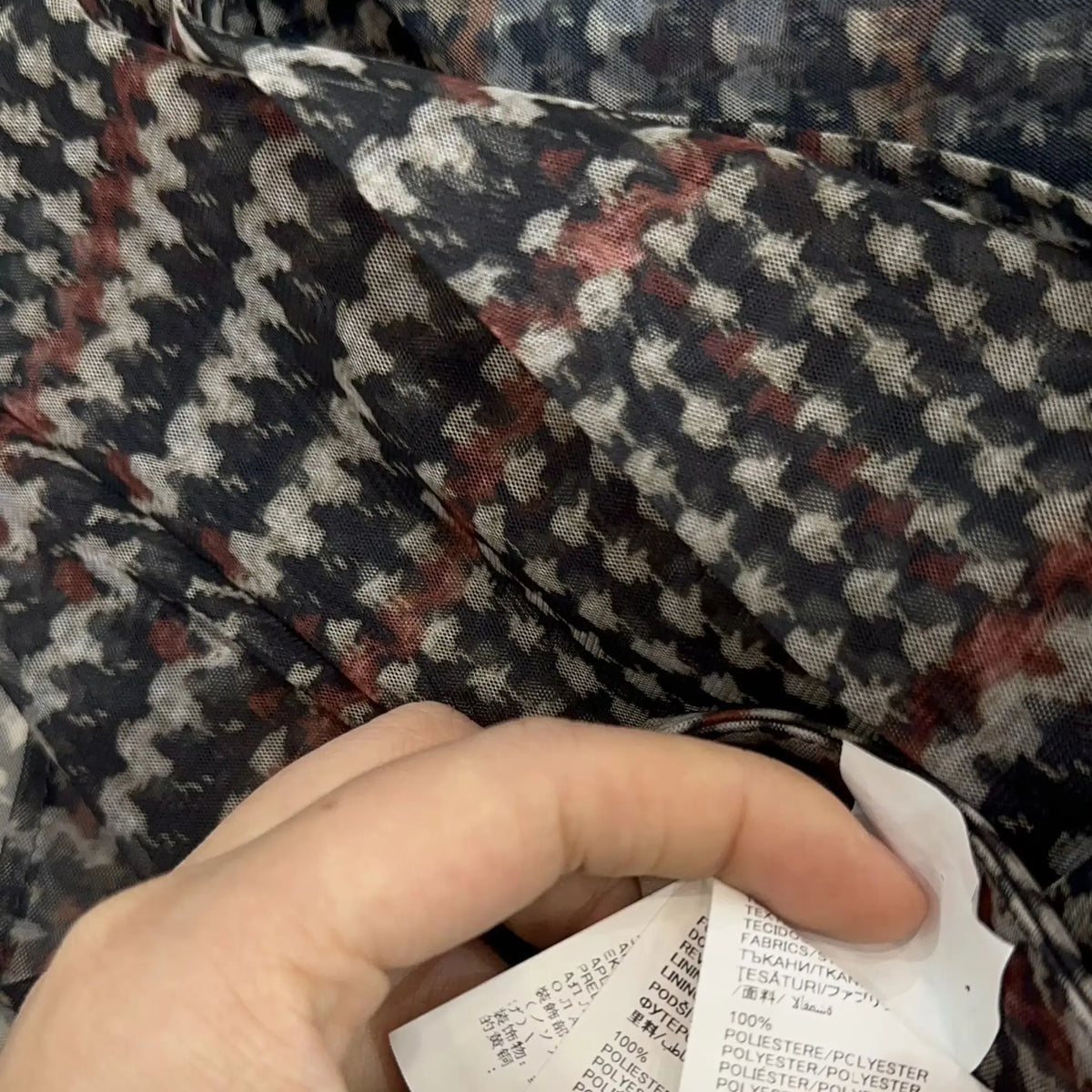 Lightweight Retro Plaid Mesh Midi Skirt with a Mid-Rise Versatile and Fashionable