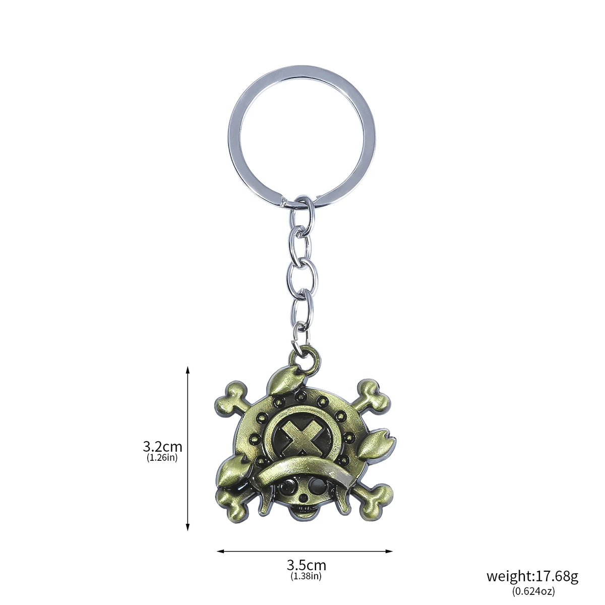 One Piece Luffy Straw Hat Keychain Rotatable Zoro Skull Metal Pendant Role-Playing Decorative Accessories Fan Jewelry Gift