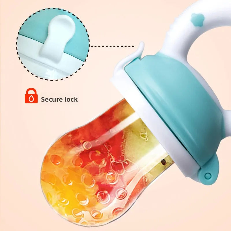 4pcs/set Silicone Fruit & Vegetable Feeder for Infants and Toddlers 6-36 months Food Grade Teething & Feeding Pacifier