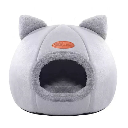 Cat Bed for Keeping Warm and Windproof in Winter with No Shedding of Fur Machine Washable Semi Enclosed Suitable for Indoor Use
