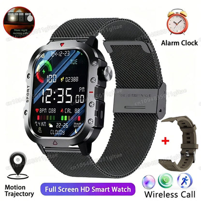 2026 New Rugged Military GPS Smart Watch Men Bluetooth Call Health Monitoring Sports 5ATM Waterproof Smartwatches Man Pk Ht22