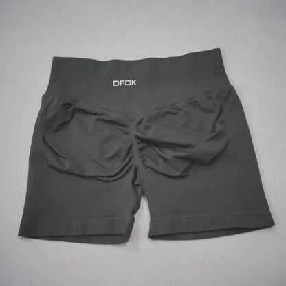 DFDK 2026 New Women Scrunch Butt Yoga Shorts High Waist Hip Lifting Push Up Squat Proof Sports Shorts Gym Workout Running Fitnes