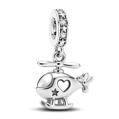925 Sterling Silver Cute Crown Ship Bus Motorcycle Jeep Charms Bead Fit Diy Bracelet Bangle Making Gift Of High Quality Jewelry
