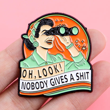 "One Day,We Will Wake Up To His Obituary" Enamel Pin Cartoon Skeleton Women's Brooches Fashion Lapel Badges Jewelry Friends Gift