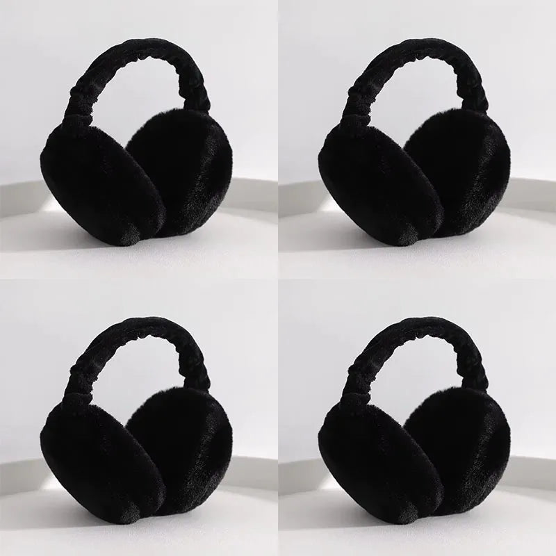1/4/5pcs Soft Plush Ear Warmer Winter Warm for Women Men Fashion Solid Color Earflap Outdoor Cold Protection EarMuffs Ear Cover