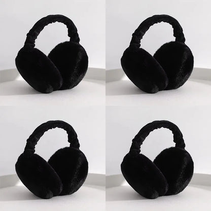1/4/5pcs Soft Plush Ear Warmer Winter Warm for Women Men Fashion Solid Color Earflap Outdoor Cold Protection EarMuffs Ear Cover