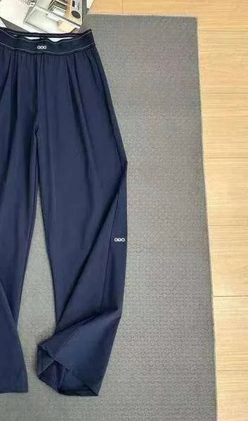 2026 Loose Casual Pants Women's Summer High Waist and Thin Yoga Pants Breathable Drape Straight Mouth Wide Leg Sweatpants