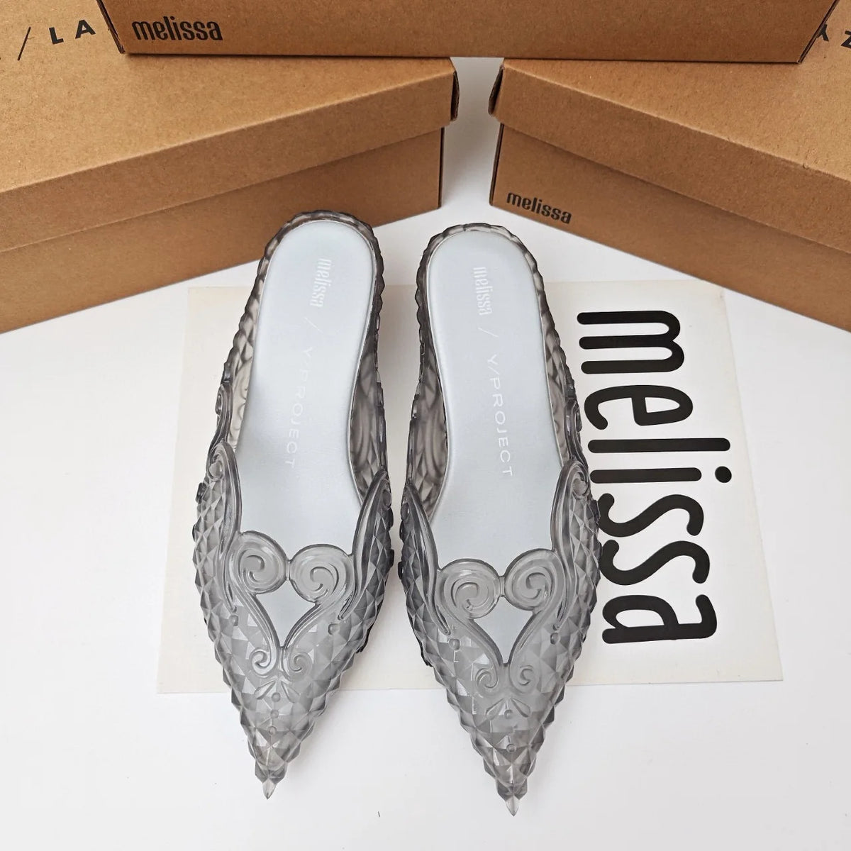 Women's Pointed-Toe Flat Mules in Decorative Styles