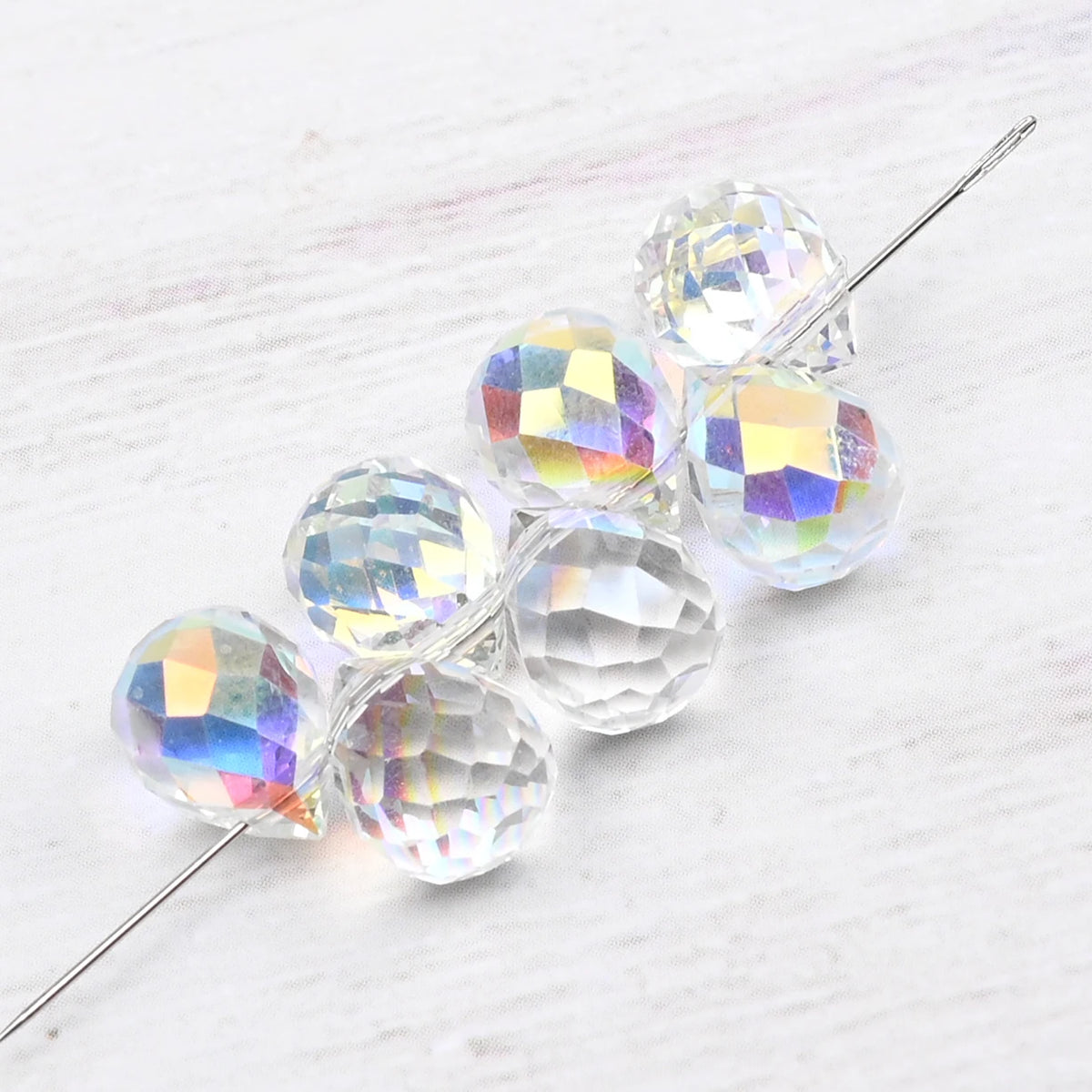 10*8mm Czech Crystal Waterdrop Beads Shiny Faceted Glass Strawberry Beads for Jewelry Making Needlework DIY Handmade Accessories