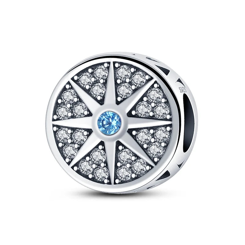 100% Real 925 Silver Classic Devil's Eye Charms Beads For Women Fit Original Qikaola Bracelets Fine DIY Jewelry Making