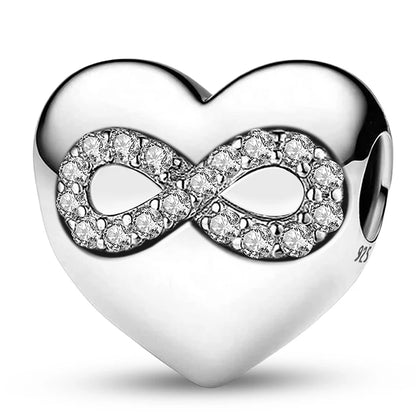 Fit 925 Original Bracelets Love Heart Flower Four Leaf Clover Turtle 925 Silver Charms Beads DIY Birthday Jewelry Gift