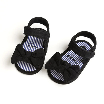 Baby Summer Beach Sandals with Butterfly Bow 0-18 Months Neonatal Casual Shoes Fashionable Indoor and Outdoor Flat Shoes