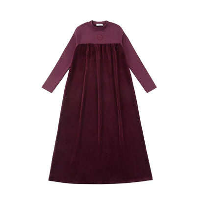 AP AW26 Friday Night Collection Boy Girl Velour With Jersey Fabric Family Matching Clothing Maxi Dress Set Clothes