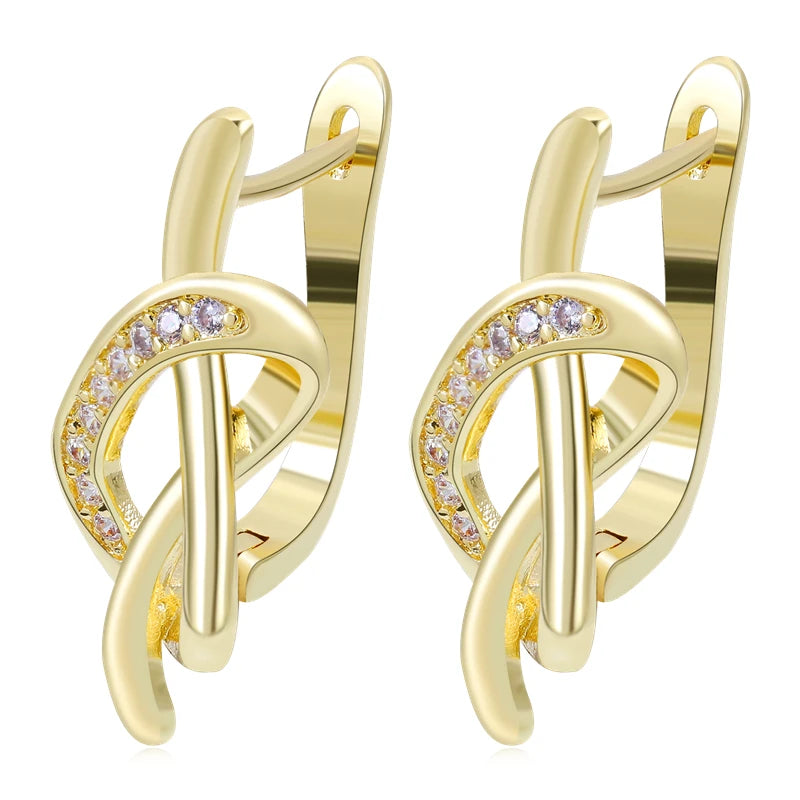 Juya Handmade 18K Real Gold Plated Earwire Fasteners Earring Hooks Accessories For DIY Women's Anti-Allergy Earrings Making