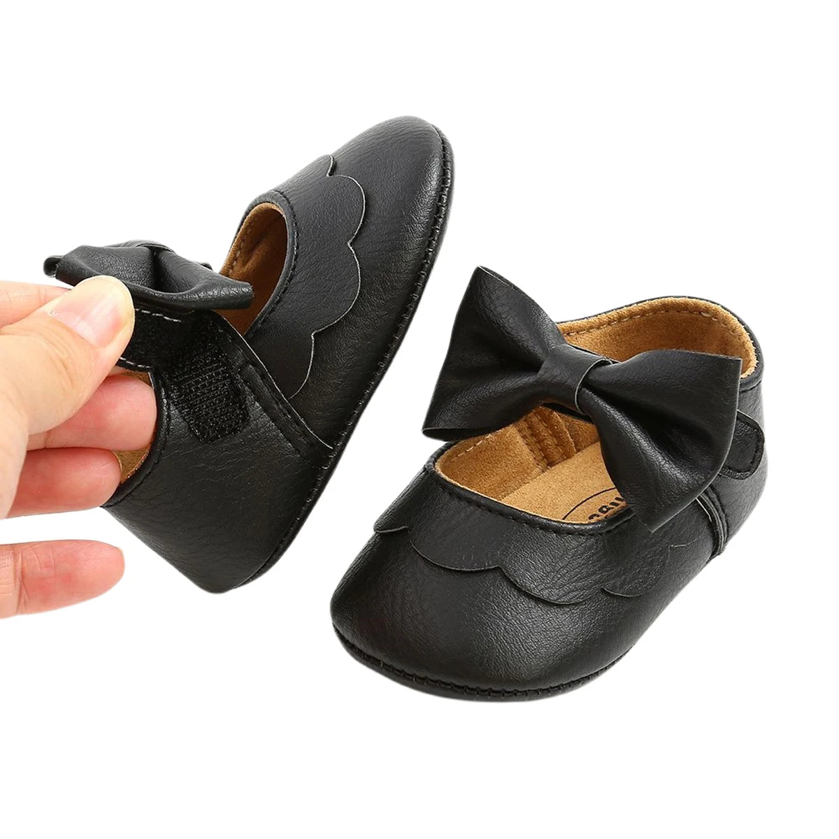 Baby Girls Flat Shoes, First Walker BowKnot Solid Soft Sole Shoes Newborn Girls Princess Shoes
