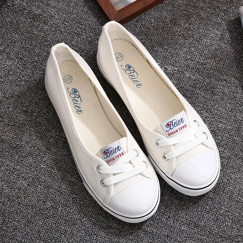 Women Shoes Fashion Comfortable Sports Sneakers Female Flats Trend Breathable Casual Canvas Shallow Shoes Women's Sneakersisd34