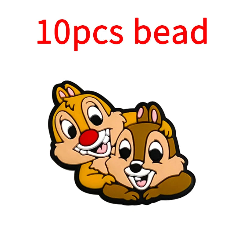10pcs Silicone Cartoon Bead Baby Pacifier Bead Pacifier Chain Accessories Ornaments