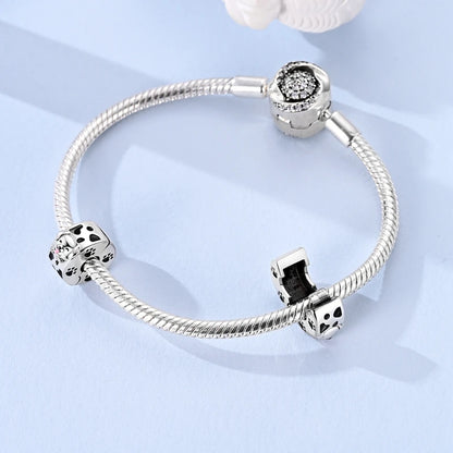 Original 925 Sterling Silver Clip Charm Inlaid Zircon Cat Butterfly Charm Silicone Spacer Beads For Women Bracelet DIY Jewelry
