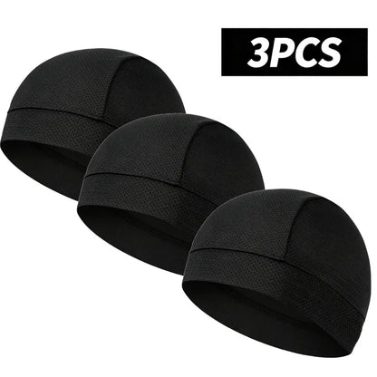 Under Helmet Beanie Skull Cap Vented Sweat Wicking Sweat Absorbent Lightweight Motorcycle Cycling Head Liner Cap Sports Running