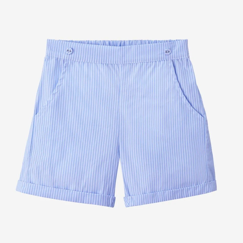 Clearance sale AS SS26 pinstripe blue & pink smocking collection shabbos brother sister family matching 100% cotton clothing
