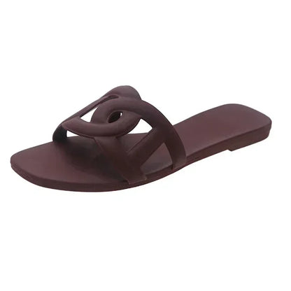 Designer Woman Flat Slippers Candy Color Sandals Casual Bottom Slippers Summer Women Sandals New Shoes for Women