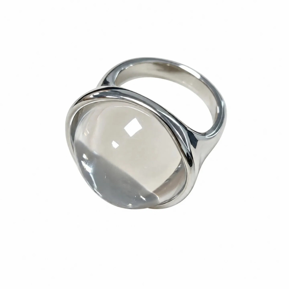 Transparent Square Crystal Pendant Necklace Ring Set Elegant Trendy Women Jewelry Wholesale