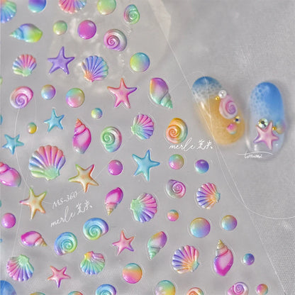 Line Flower Powder Blusher Love Heart High Quality Jelly Series Adhesive Nail Sticker Nail Art Decoration Decals Design T-2830