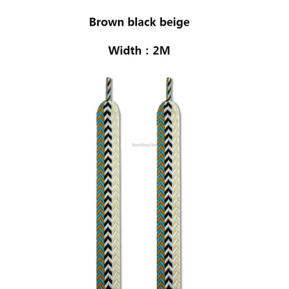 1PAIR Flat Shoelaces for Sneakers Shoe laces Luxury Brand Shoelace  Width 1.5cm/2cm/3cm Length 120/140/160cm Shoe Accessories