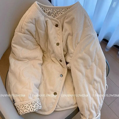 2026 Autumn Winter Female New Commuter Simple Fashion Slim Warm Cotton-Padded Jacket Women Celebrity Age-Reducing Foreign Coat