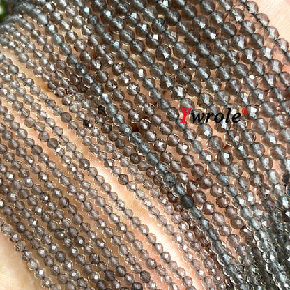 Natural Red Garnet Stone Beads 2 3 4mm Faceted Loose Round Gemstone For Jewelry Making DIY Bracelet Earrings Accessories 15''
