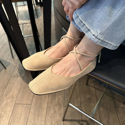 Bailamos 2024 Spring New Brand Women Flats Round Toe Shallow Slip On Ladies Casual Ballet Shoes Soft Leather Eelgant Dress Shoes