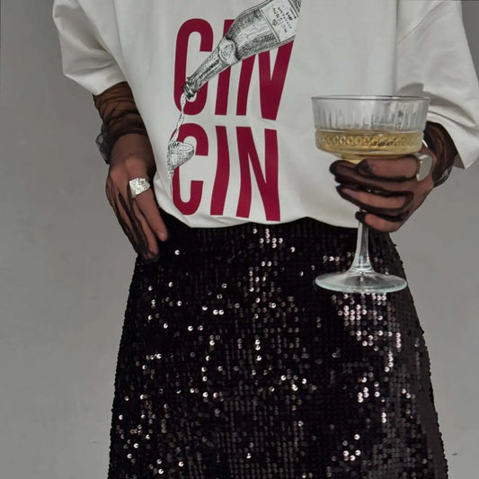 Women's Cotton Graphic Crew-Neck T-Shirt