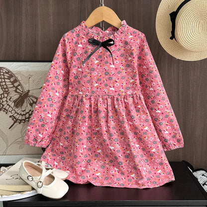Bear Leader New Autumn Girls Dress Spring Kids Princess Dress Casual Floral Costumes Children Clothing Flowers Dresses 2-8 Years