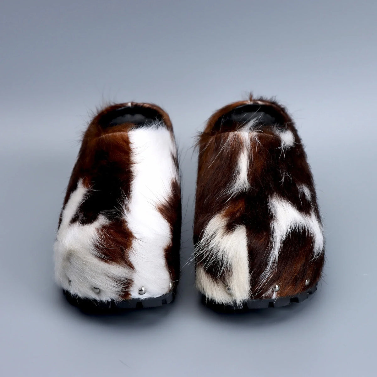 Women’s Cowhide Platform Clogs Sandals Wide Fit Comfort Designer Fur Shoes for Flat Feet, Soft Sole Anti-Slip Mules for All-Day