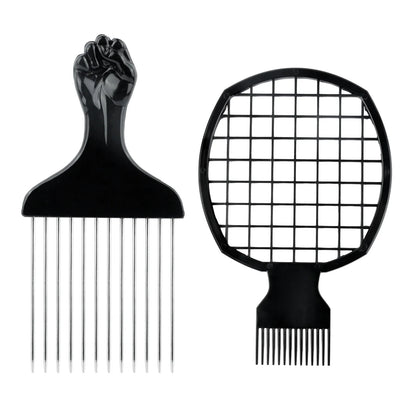 Afro Curly Hair Comb Barbershop Curling Net Comb Insert Comb Black Men Hair Curling Sponge Salon Hairdressing Styling Tools Set