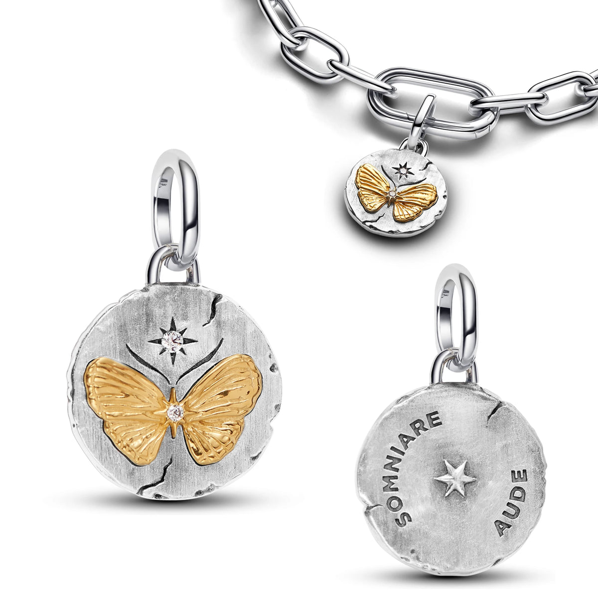 925 Sterling Silver Zodiac Coin Charms 12 Constellation Coin Pendant Crystal Lucky Amulet Beads Bracelet Necklace DIY Jewelry