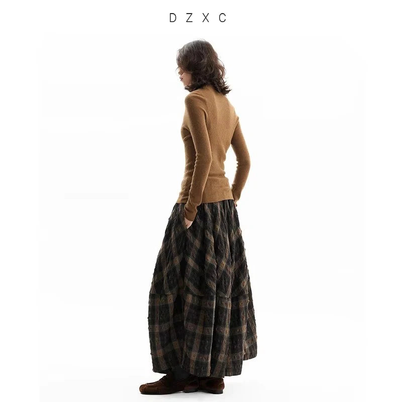 Retro British-Style Skirt~ Wool Plaid Bud Skirt, Versatile Skirt for Autumn and Winter, 2026 Autumn and Winter New Style