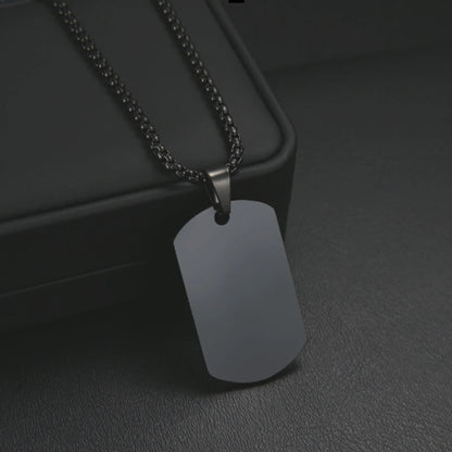 Stainless Steel Jewelry Mens Custom Engraved Name Photo Animal Necklace for Women Personalized Square Pendant Family Party Gift