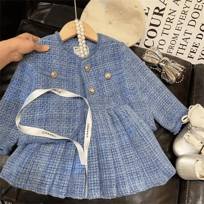 Girl Clothing Sets Plaid Cardigan + Pleated Skirt 2pcs Sets Children's Clothes Girls Skirt Sets Toddler Girl Clothes