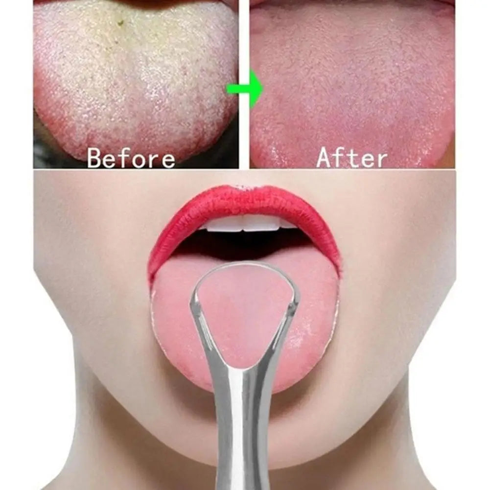 1PCS Portable Single Layer Tongue Scraper Tongue Scraper Fresh Breath Maker Reusable Stainless Steel Oral Mouth Brush 2026 New
