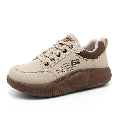New Women's Shoes 2024 Spring Thick Sole Elevated Shoes Sports Shoes Women's Shoes Student Street Casual Board Shoes