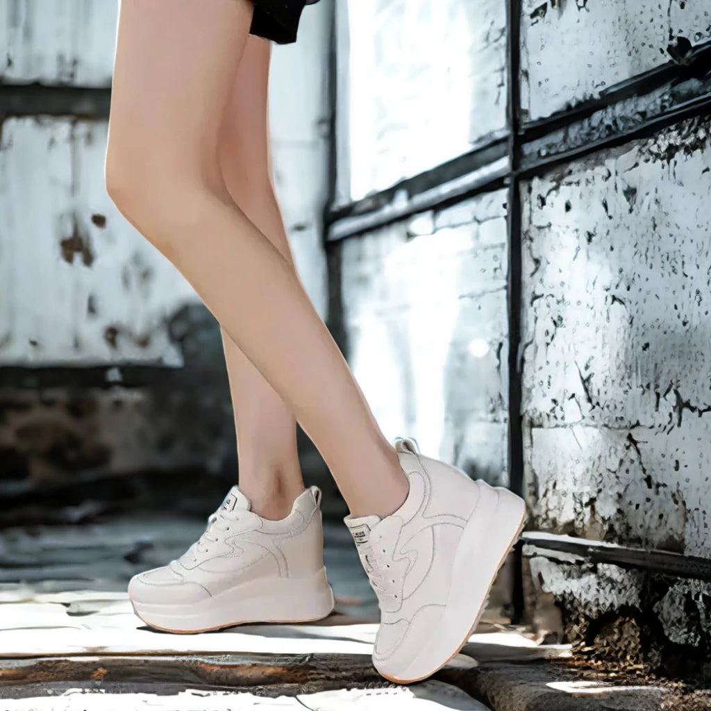 Women's Lace-Up Platform Sneakers in Style Options