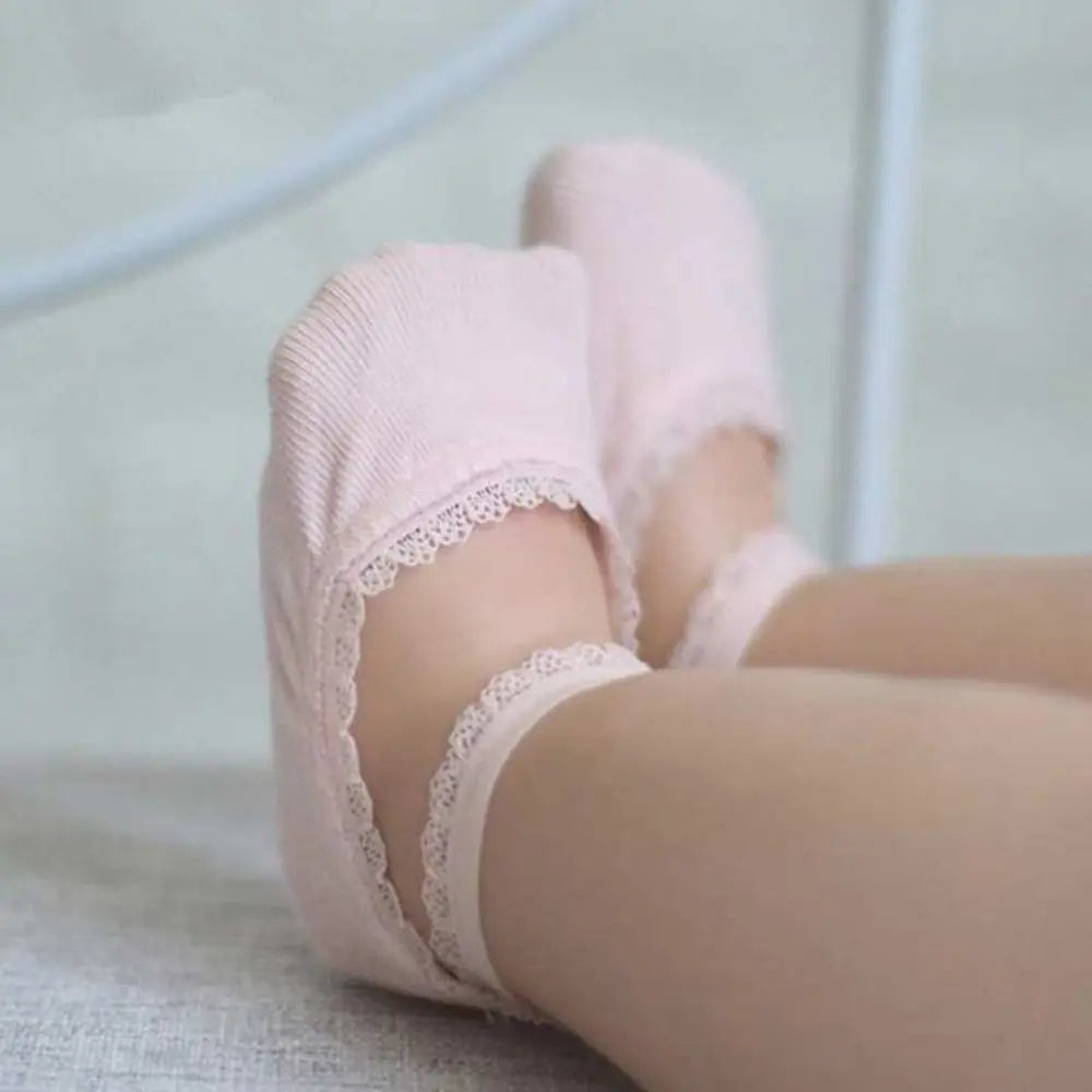 Anti-slip Socks Infant Solid Color Baby Socks Lace Socks Newborn Socks Summer