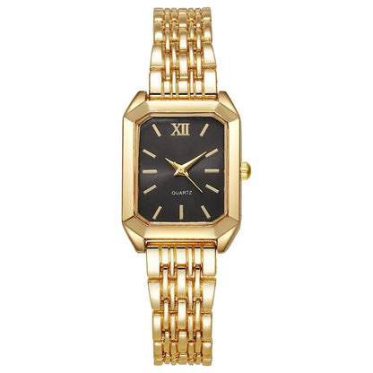 Hot Stainless Steel Quartz Watches Quartz Square Women Wristwatch Simple Folding buckle Strap Watch Women
