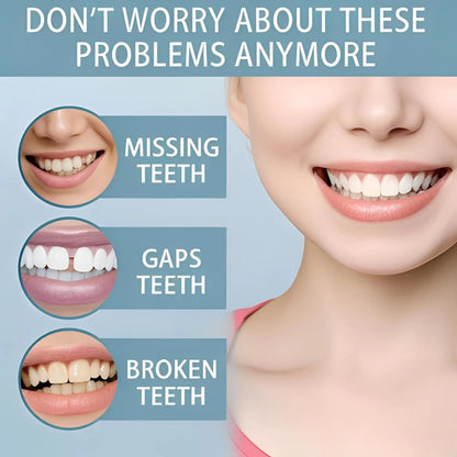 Instant Adjustable Snap-On Denture Kit | Medical-Grade Invisible Teeth for Gap Repair & Temporary Crowns