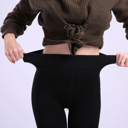 Women Winter Thermal Warm Thick Pantyhose Fluff Lined Stretch Slim Leggings Pants