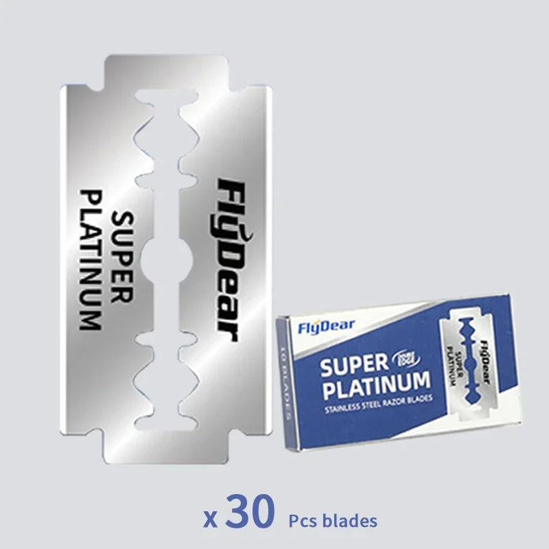 Bulk Pack Double Edge Razor Blades 10/20/30 PCS Stainless Steel Shaving Scrapers Portable Bald Head Shavers for Men Rust-Free Ho